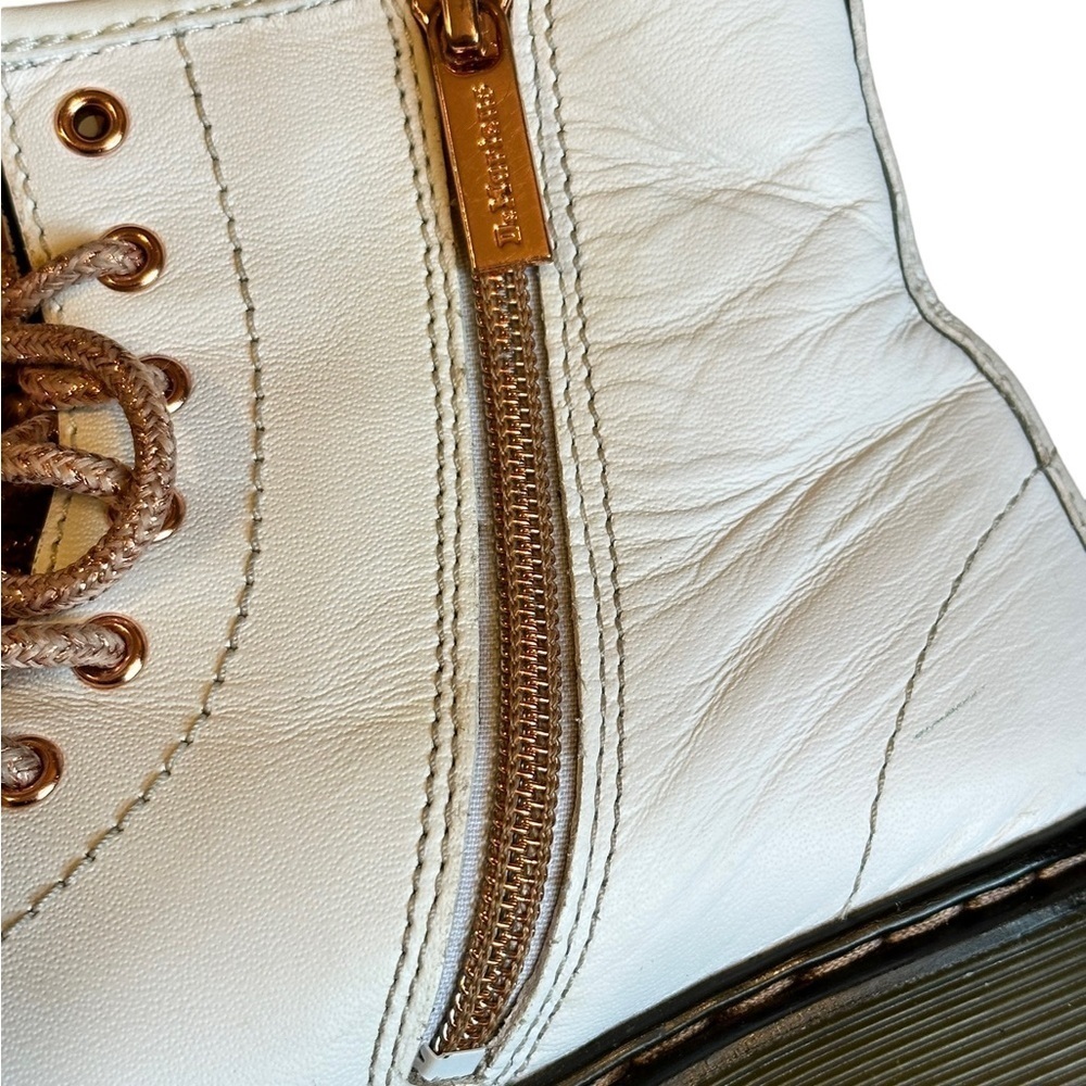Dr Marten’s 1460 J White Leather w/Rose Gold Eyelets 8Hole Size 5L/4M​​​​​​​ - Picture 8 of 10